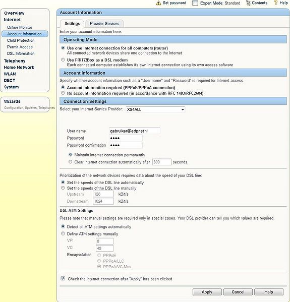 Hoe configureer ik VDSL en telefonie op FRITZ!Box Fon WLAN 7340